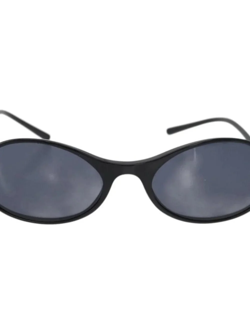 CHANEL COCO Mark Sunglasses plastic Black CC Auth 176084A